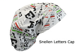 Surgical Cap-Scattered Snellen Letters